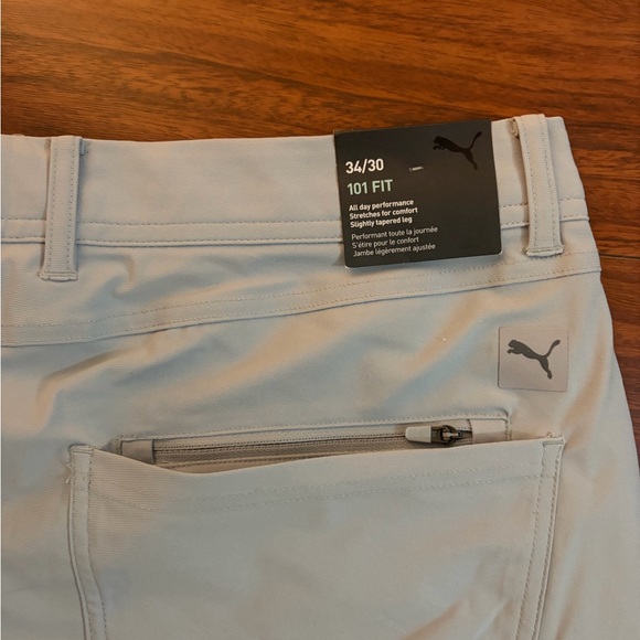 NWT Puma Men’s 101 Golf Pant - Light Gray - Picture 6 of 7